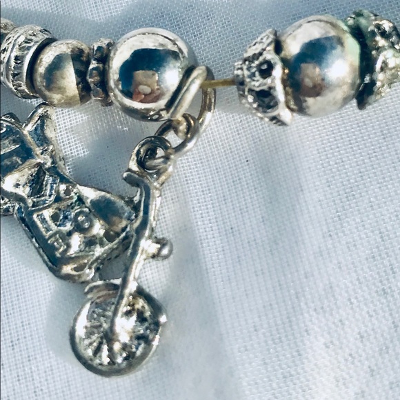 Bracelet with Motorcycle Charms, - Picture 5 of 6